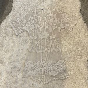 White Lace Cardigan! Only have worn Twice to the beach!